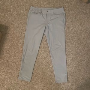 Men’s Lululemon ABC Slim Pants 35 Waist 32 Length “Silver Drop” Color